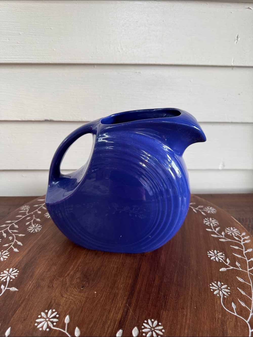 Fiesta Blue Pitcher Retired Color - Picture 2 of 4